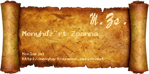 Menyhért Zsanna névjegykártya